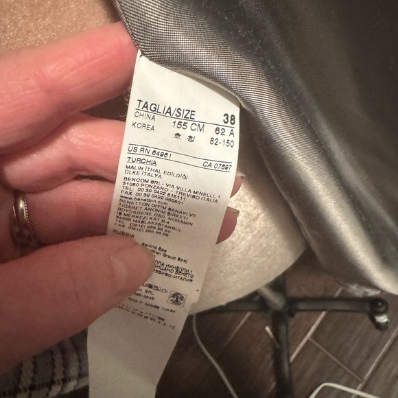 Sisley Wool Plaid Coat Size 38(xs) - Picture 10 of 10